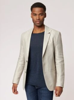 ROY ROBSON Herren Leinensakko -CARLO Kleidung Geschaft Herren Leinensakko pdstandard 664391 0002 modeldetail 1