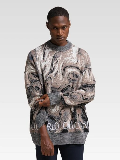 CARLO COLUCCI Herren Strickpullover - Crupi -CARLO Kleidung Geschaft Herren Strickpullover Crupi pdstandard 673713 0001 modelfront 1